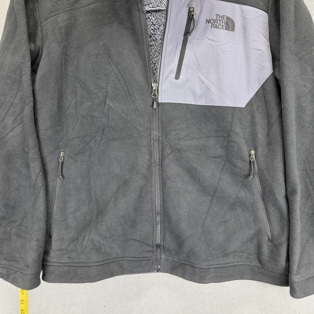 The North Face Jacket Mens Large Gray Chimborazo Fleece Full Zip Sherpa Lined